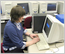 Photo of woman on a computer